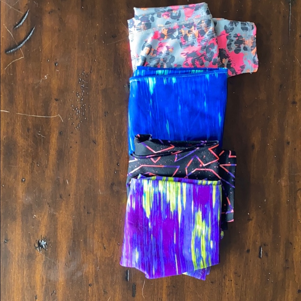 4 old navy athletic leggings, girls size 7
